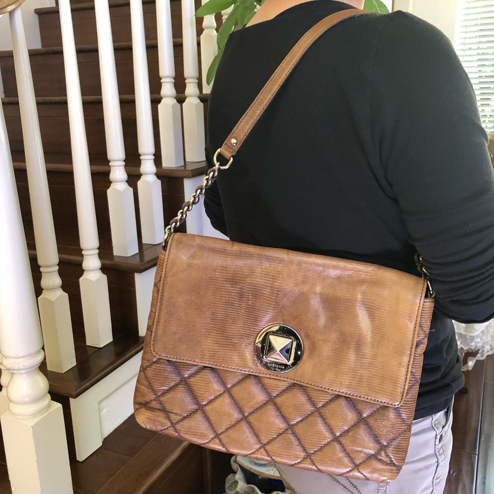 Kate spade medium flap shoulder in brown